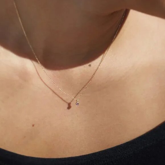 CatbirdNYC Nancy Kraskin RUBY SPARK Yellow Gold Ruby Necklace 14k - Picture 3 of 10